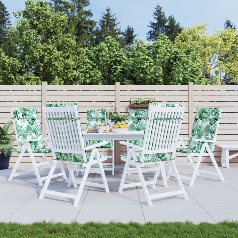 Casa si Gradina - Textile si covoare - Perne si pilote - Perne decorative - Perne scaun cu spatar inalt, 6 buc, model frunze, textil Oxford - Infinity.ro