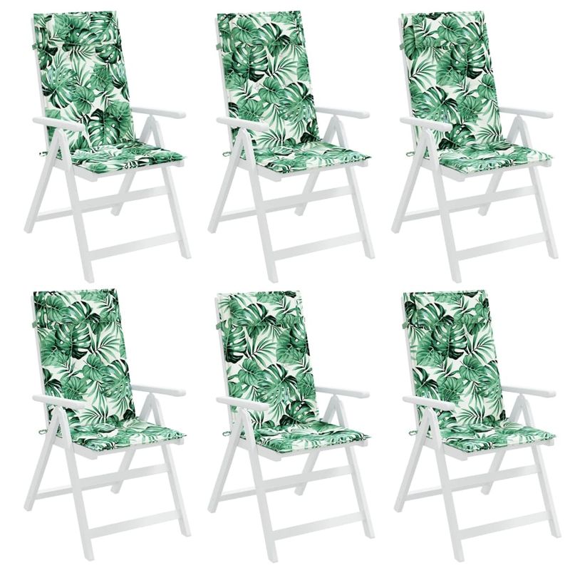 Casa si Gradina - Textile si covoare - Perne si pilote - Perne decorative - Perne scaun cu spatar inalt, 6 buc, model frunze, textil Oxford - Infinity.ro