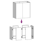 Casa si Gradina - Mobilier - Paturi si accesorii - Accesorii paturi - Tablie de pat pentru perete, gri, 108x3x60 cm, lemn masiv pin - Infinity.ro