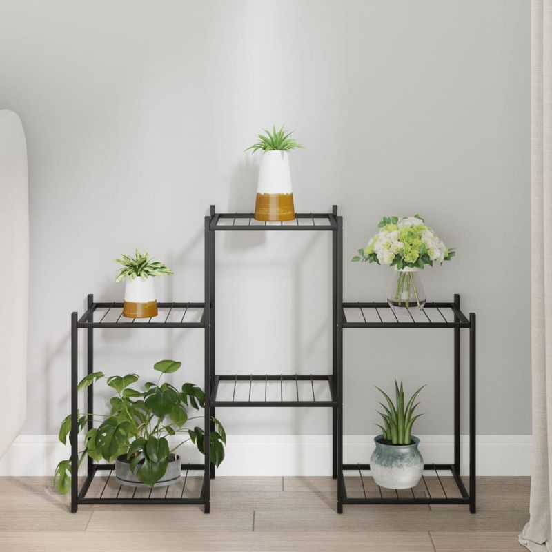 Casa si Gradina - Gradinarit si plante - Plante si ghivece - Ghivece si suporturi - Suport pentru flori, 83x25x60 cm, negru, fier - Infinity.ro