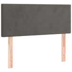 Casa si Gradina - Mobilier - Paturi si accesorii - Paturi - Pat continental cu saltea, gri inchis, 90x200 cm, catifea - Infinity.ro