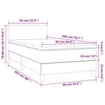 Casa si Gradina - Mobilier - Paturi si accesorii - Paturi - Pat continental cu saltea, gri inchis, 90x200 cm, catifea - Infinity.ro