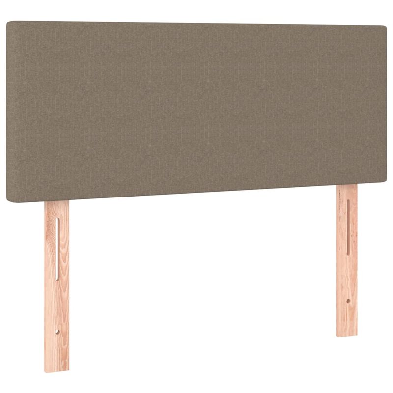 Casa si Gradina - Mobilier - Paturi si accesorii - Paturi - Pat box spring cu saltea, gri taupe, 90x200 cm, textil - Infinity.ro