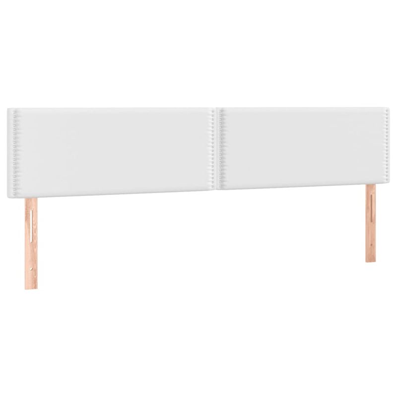 Casa si Gradina - Mobilier - Paturi si accesorii - Paturi - Pat continental cu saltea și LED, saltea și LED, alb, 200x200 cm, piele ecologica, model unică și cuie de tapițerie - Infinity.ro
