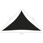 Casa si Gradina - Gradina si terasa - Umbrele si pavilioane - Umbrele - Parasolar din tesatura oxford, negru, 2,5x2,5x3,5 m, tesatura oxford, triunghiular - Infinity.ro