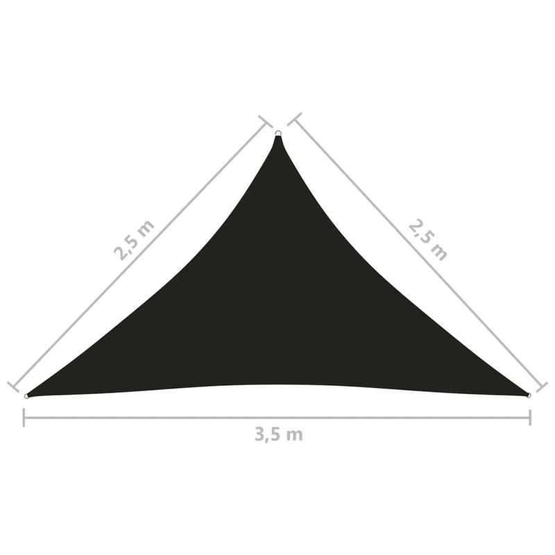 Casa si Gradina - Gradina si terasa - Umbrele si pavilioane - Umbrele - Parasolar din tesatura oxford, negru, 2,5x2,5x3,5 m, tesatura oxford, triunghiular - Infinity.ro