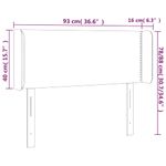 Casa si Gradina - Mobilier - Paturi si accesorii - Accesorii paturi - Tablie de pat cu LED, gri inchis, 93x16x78/88 cm, catifea - Infinity.ro