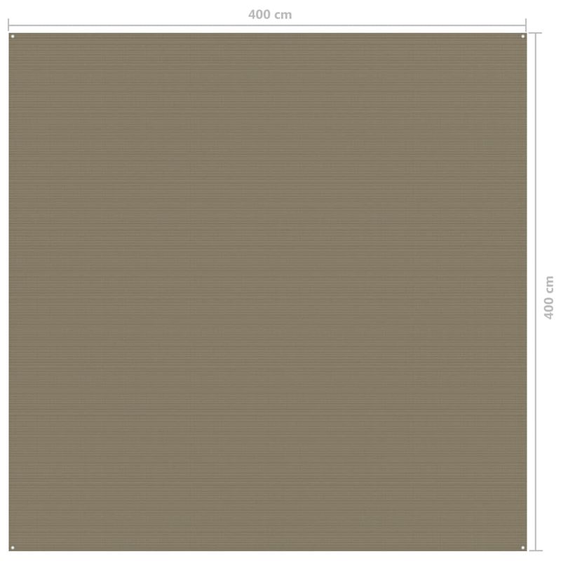 Sport si Outdoor - Camping - Accesorii corturi - Covor pentru cort, gri taupe, 400x400 cm - Infinity.ro