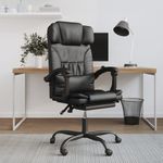 Casa si Gradina - Mobilier - Scaune si fotolii - Scaune - Scaun de birou rabatabil, negru, piele ecologica - Infinity.ro