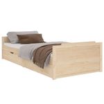 Casa si Gradina - Mobilier - Paturi si accesorii - Paturi - Cadru de pat cu sertare, 90x200 cm, lemn masiv de pin - Infinity.ro