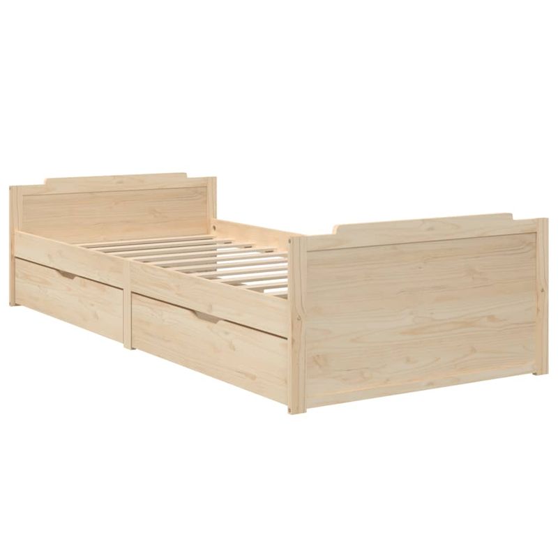 Casa si Gradina - Mobilier - Paturi si accesorii - Paturi - Cadru de pat cu sertare, 90x200 cm, lemn masiv de pin - Infinity.ro