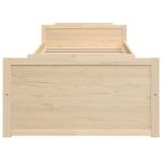 Casa si Gradina - Mobilier - Paturi si accesorii - Paturi - Cadru de pat cu sertare, 90x200 cm, lemn masiv de pin - Infinity.ro