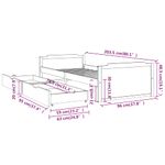 Casa si Gradina - Mobilier - Paturi si accesorii - Paturi - Cadru de pat cu sertare, 90x200 cm, lemn masiv de pin - Infinity.ro