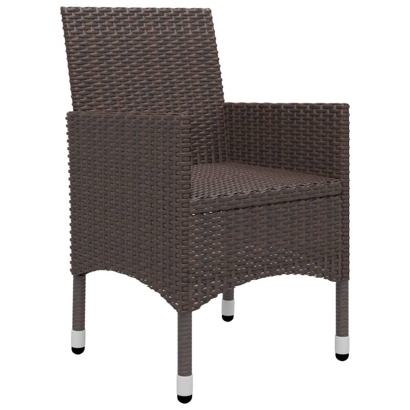 Casa si Gradina - Gradina si terasa - Mobilier exterior - Seturi mobila gradina - Set mobilier de gradina, 9 piese, maro, poliratan si sticla - Infinity.ro