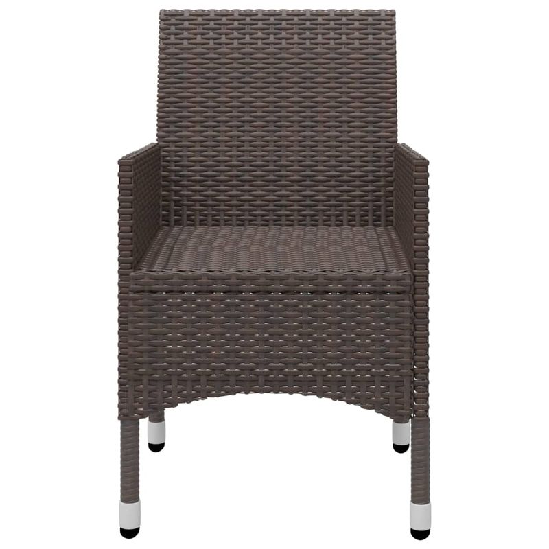 Casa si Gradina - Gradina si terasa - Mobilier exterior - Seturi mobila gradina - Set mobilier de gradina, 9 piese, maro, poliratan si sticla - Infinity.ro
