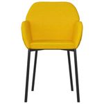 Casa si Gradina - Mobilier - Scaune si fotolii - Scaune - Scaune de bucatarie, 2 buc., galben, catifea - Infinity.ro