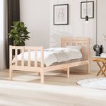 Casa si Gradina - Mobilier - Paturi si accesorii - Paturi - Cadru de pat mic single, 75x190 cm, lemn masiv - Infinity.ro
