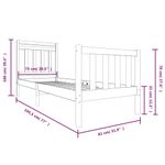 Casa si Gradina - Mobilier - Paturi si accesorii - Paturi - Cadru de pat mic single, 75x190 cm, lemn masiv - Infinity.ro