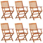 Casa si Gradina - Gradina si terasa - Mobilier exterior - Seturi mobila gradina - Set de masa pentru gradina, 7 piese, lemn masiv de acacia, model cu cotieră" - Infinity.ro