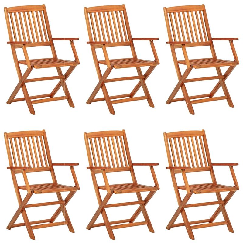 Casa si Gradina - Gradina si terasa - Mobilier exterior - Seturi mobila gradina - Set de masa pentru gradina, 7 piese, lemn masiv de acacia, model cu cotieră" - Infinity.ro