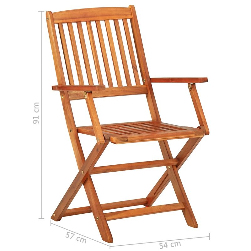 Casa si Gradina - Gradina si terasa - Mobilier exterior - Seturi mobila gradina - Set de masa pentru gradina, 7 piese, lemn masiv de acacia, model cu cotieră" - Infinity.ro