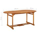 Casa si Gradina - Gradina si terasa - Mobilier exterior - Seturi mobila gradina - Set de masa pentru gradina, 7 piese, lemn masiv de acacia, model cu cotieră" - Infinity.ro