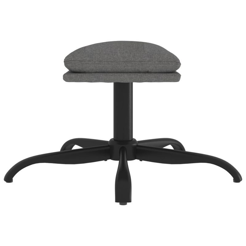 Casa si Gradina - Mobilier - Scaune si fotolii - Fotolii - Fotoliu de relaxare cu taburet, gri deschis, material textil - Infinity.ro