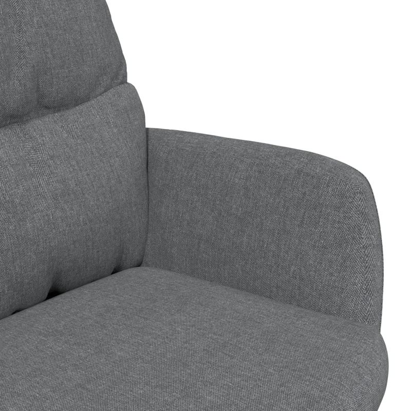 Casa si Gradina - Mobilier - Scaune si fotolii - Fotolii - Fotoliu de relaxare cu taburet, gri deschis, material textil - Infinity.ro