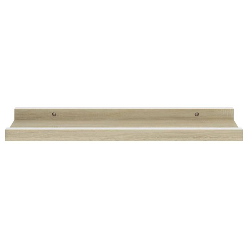 Casa si Gradina - Mobilier - Biblioteci si rafturi - Rafturi - Rafturi de perete, 2 buc., alb si stejar sonoma, 40x9x3 cm - Infinity.ro