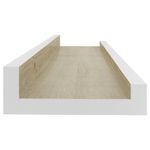 Casa si Gradina - Mobilier - Biblioteci si rafturi - Rafturi - Rafturi de perete, 2 buc., alb si stejar sonoma, 40x9x3 cm - Infinity.ro