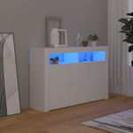 Casa si Gradina - Mobilier - Comode si corpuri - Comode - Servanta cu lumini LED, alb, 115,5x30x75 cm - Infinity.ro