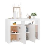 Casa si Gradina - Mobilier - Comode si corpuri - Comode - Servanta cu lumini LED, alb, 115,5x30x75 cm - Infinity.ro