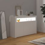 Casa si Gradina - Mobilier - Comode si corpuri - Comode - Servanta cu lumini LED, alb, 115,5x30x75 cm - Infinity.ro