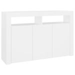 Casa si Gradina - Mobilier - Comode si corpuri - Comode - Servanta cu lumini LED, alb, 115,5x30x75 cm - Infinity.ro
