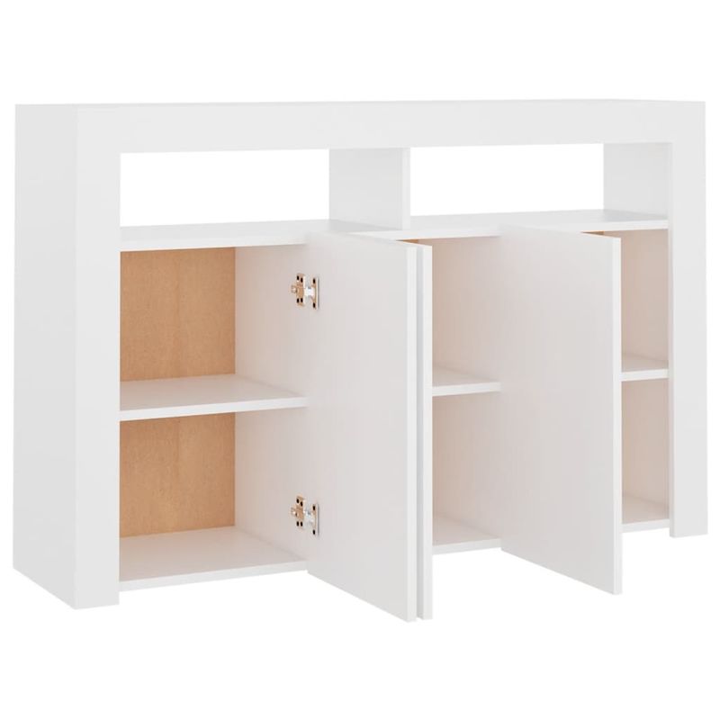 Casa si Gradina - Mobilier - Comode si corpuri - Comode - Servanta cu lumini LED, alb, 115,5x30x75 cm - Infinity.ro