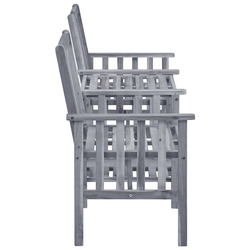 Casa si Gradina - Gradina si terasa - Mobilier exterior - Seturi mobila gradina - Scaune de gradina cu masa de ceai si perne, lemn masiv acacia - Infinity.ro