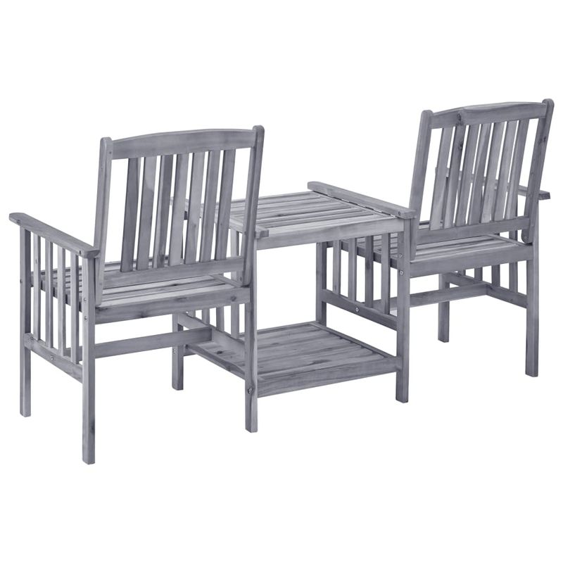 Casa si Gradina - Gradina si terasa - Mobilier exterior - Seturi mobila gradina - Scaune de gradina cu masa de ceai si perne, lemn masiv acacia - Infinity.ro