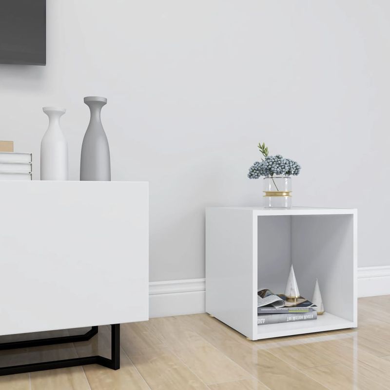 Casa si Gradina - Mobilier - Comode si corpuri - Comode - Comoda TV, alb, 37x35x37 cm - Infinity.ro