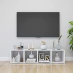 Casa si Gradina - Mobilier - Comode si corpuri - Comode - Comoda TV, alb, 37x35x37 cm - Infinity.ro