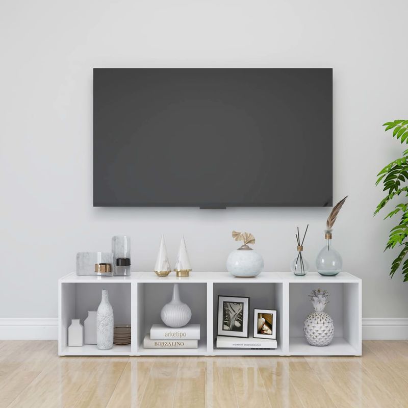 Casa si Gradina - Mobilier - Comode si corpuri - Comode - Comoda TV, alb, 37x35x37 cm - Infinity.ro
