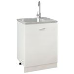 Casa si Gradina - Sanitare - Chiuveta bucatarie si accesorii - Chiuvete bucatarie - Chiuveta bucatarie cu scurgator, argintiu 500x600x155 mm otel - Infinity.ro