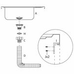 Casa si Gradina - Sanitare - Chiuveta bucatarie si accesorii - Chiuvete bucatarie - Chiuveta bucatarie cu scurgator, argintiu 500x600x155 mm otel - Infinity.ro