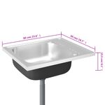Casa si Gradina - Sanitare - Chiuveta bucatarie si accesorii - Chiuvete bucatarie - Chiuveta bucatarie cu scurgator, argintiu 500x600x155 mm otel - Infinity.ro