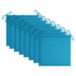 Casa si Gradina - Gradina si terasa - Mobilier exterior - Scaune si sezlonguri gradina - Scaune de gradina cu perne albastre, 8 buc., lemn masiv de tec - Infinity.ro