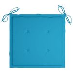 Casa si Gradina - Gradina si terasa - Mobilier exterior - Scaune si sezlonguri gradina - Scaune de gradina cu perne albastre, 8 buc., lemn masiv de tec - Infinity.ro