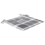 Casa si Gradina - Gradina si terasa - Mobilier exterior - Scaune si sezlonguri gradina - Scaune de gradina cu perne , perne gri carouri, 8 buc., lemn masiv tec - Infinity.ro