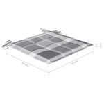 Casa si Gradina - Gradina si terasa - Mobilier exterior - Scaune si sezlonguri gradina - Scaune de gradina cu perne , perne gri carouri, 8 buc., lemn masiv tec - Infinity.ro