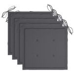 Casa si Gradina - Gradina si terasa - Mobilier exterior - Seturi mobila gradina - Set mobilier de exterior pliabil, cu perne, 5 piese, bambus, antracit, mărime 40x40x3 cm - Infinity.ro