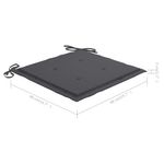 Casa si Gradina - Gradina si terasa - Mobilier exterior - Seturi mobila gradina - Set mobilier de exterior pliabil, cu perne, 5 piese, bambus, antracit, mărime 40x40x3 cm - Infinity.ro