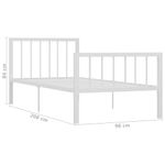 Casa si Gradina - Mobilier - Paturi si accesorii - Paturi - Cadru de pat, alb, 90 x 200 cm, metal - Infinity.ro